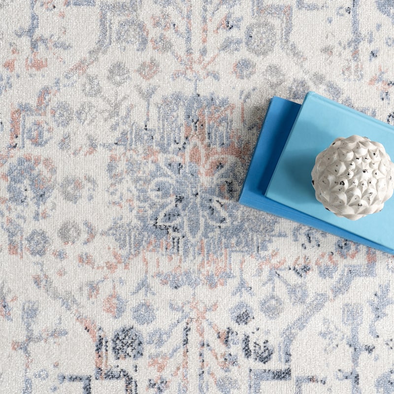 Nuloom Everlee SpinClean Faded Persian Machine Washable Area Rug