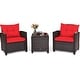 preview thumbnail 76 of 81, Costway 3PCS Patio Rattan Furniture Set Cushioned Conversation Set - See Details