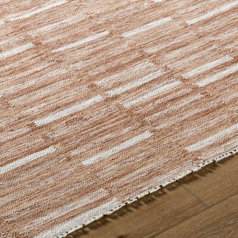 Madilyn Mid-Century Modern Stripe Fringed Area Rug
