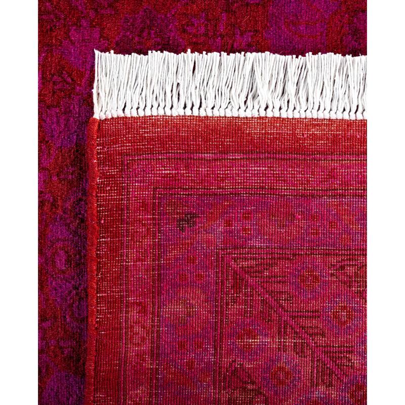 Overdyed One-of-a-Kind Hand-Knotted Area Rug - Purple - 5' 1" x 7' 4"