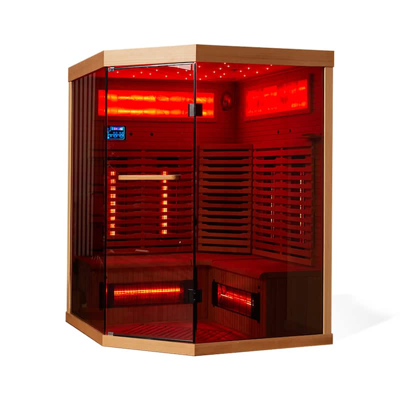 Infrared Sauna up to 4 Person with 15 Minutes Warm-up Heater Tube & Carbon Plate
