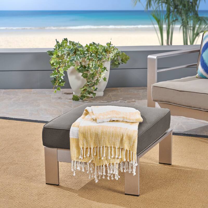 CAPE CORAL Ottoman Comfortable choice, multiple functions, classic design, and cozy corners - khaki - Small