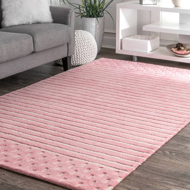 Mandia Striped Wool Area Rug