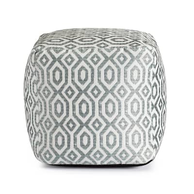 Jani Zuma Indoor/Outdoor 18" x 18" Square Pouf Ottoman