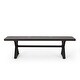 preview thumbnail 6 of 8, Waterford Outdoor Aluminum Outdoor Bench by Christopher Knight Home Antique Matte Black