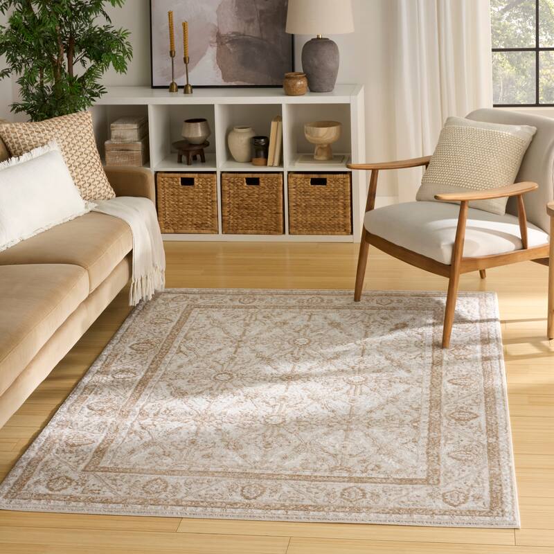 Nourison Dekor Indoor only Persian Area Rug - Cream/Beige - 5'3" x 7'