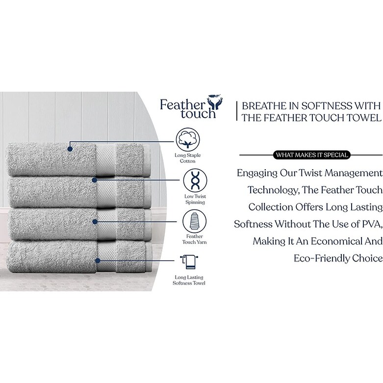 Delara Organic Cotton Luxuriously Plush Bath Sheet Pack of 4 - On Sale -  Bed Bath & Beyond - 37889856