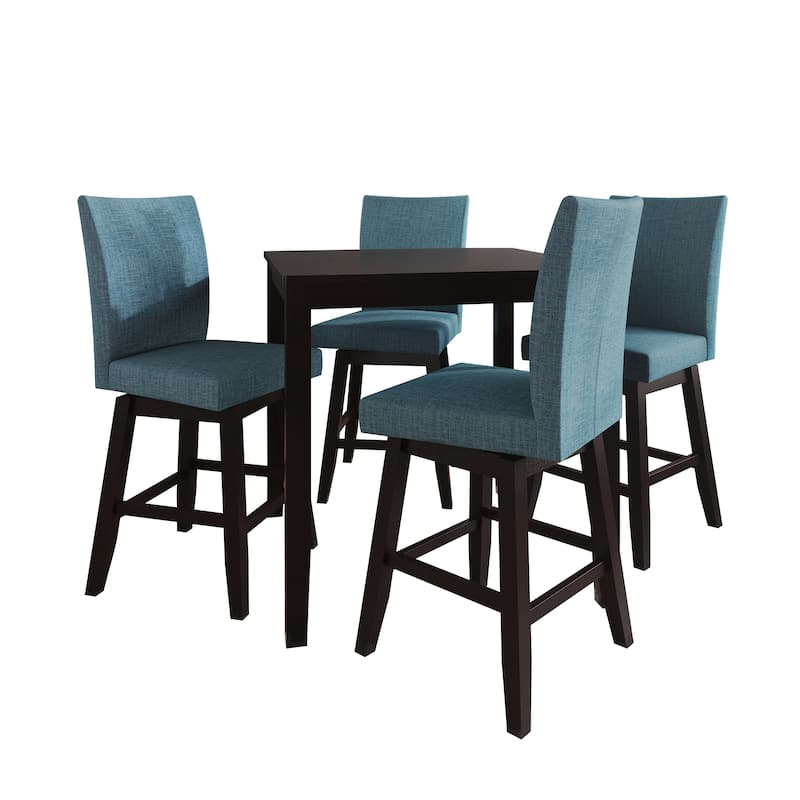 CraftPorch Minimalist Swivel Counter Dining Set - Teal