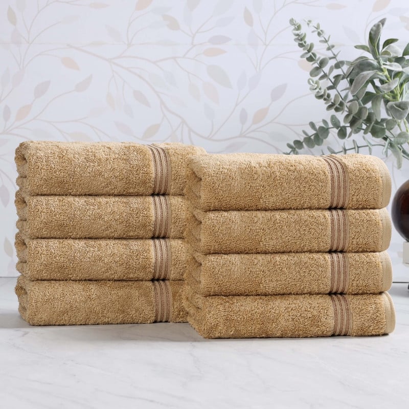 Superior Heritage Egyptian Cotton Absorbent Hand Towel Set of 8
