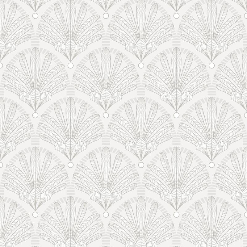 Veer Decor Art Deco Wallpaper. - N/A - White