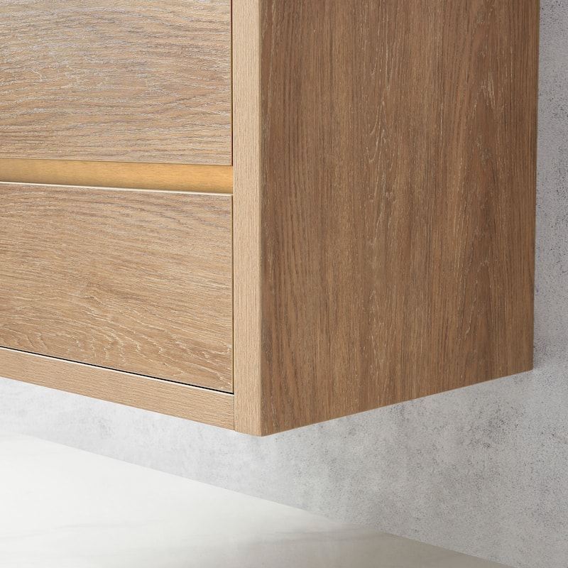 Palencia 18" Single Floating Vanity with White Sink Top and Mirror - 18in.