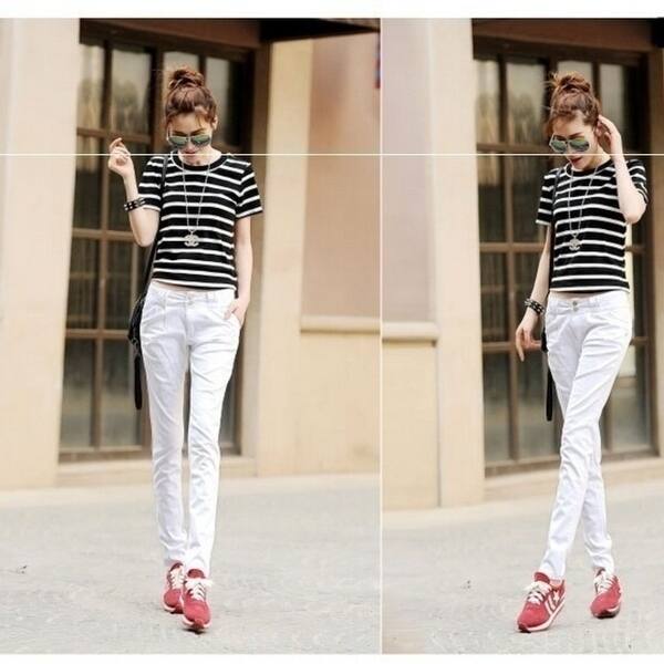 Shop Fashion Women Cotton Harem Pants Korean Lady Was Thin Leisure