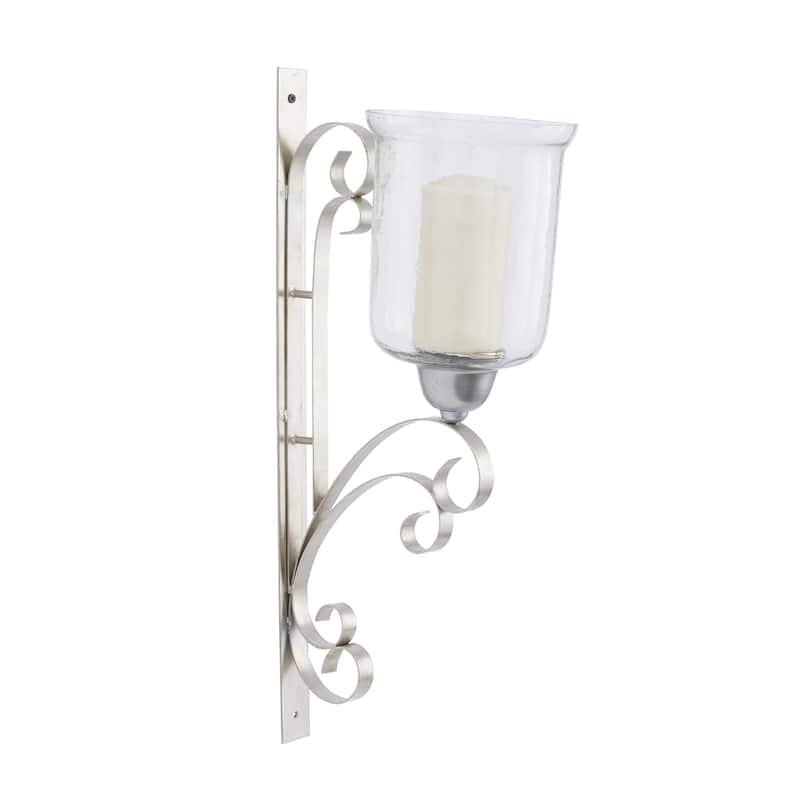 Sleek Metal Single Candle Wall Sconce - Gold, Silver, Black