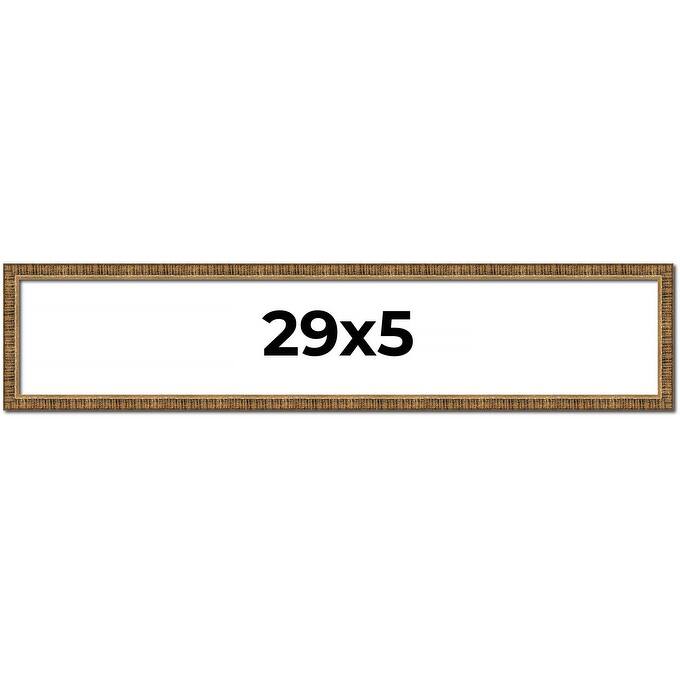 29x5 Frame Gold Solid Wood Picture Frame - Complete Modern Photo Frame