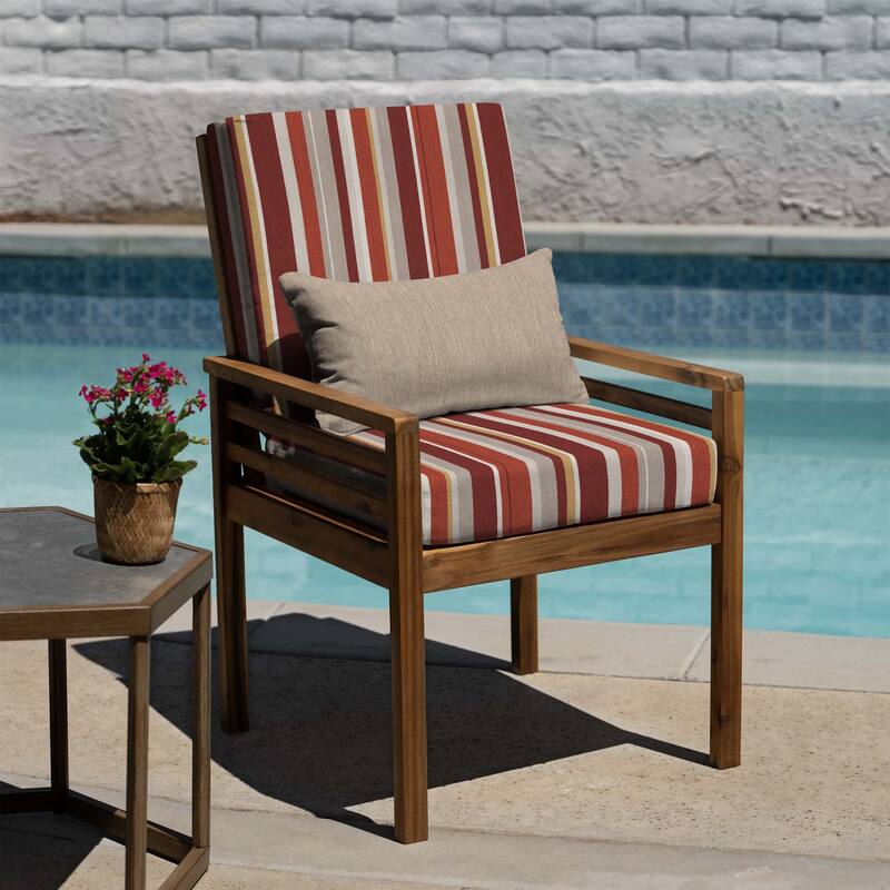 Outdoor Highback Dining Chair Cushion