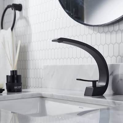 FORIOUS 41030 Single Hole Arch Bathroom Sink Vessel Faucet