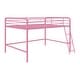 preview thumbnail 16 of 20, Avenue Greene Avery Junior Full Metal Loft Bed Pink - Full