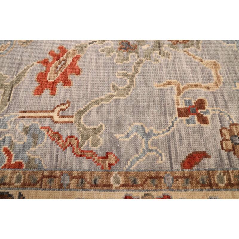 ECARPETGALLERY Hand-knotted Modern Oushak Grey Wool Rug - 5'2 x 7'10