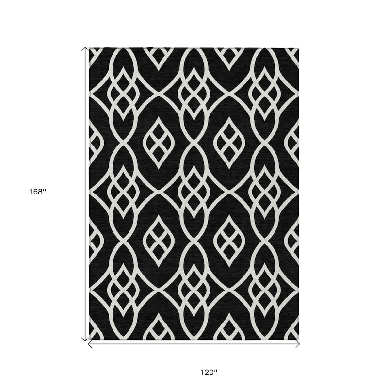 HomeRoots Trellis Transitional Rectangle Outdoor Rug