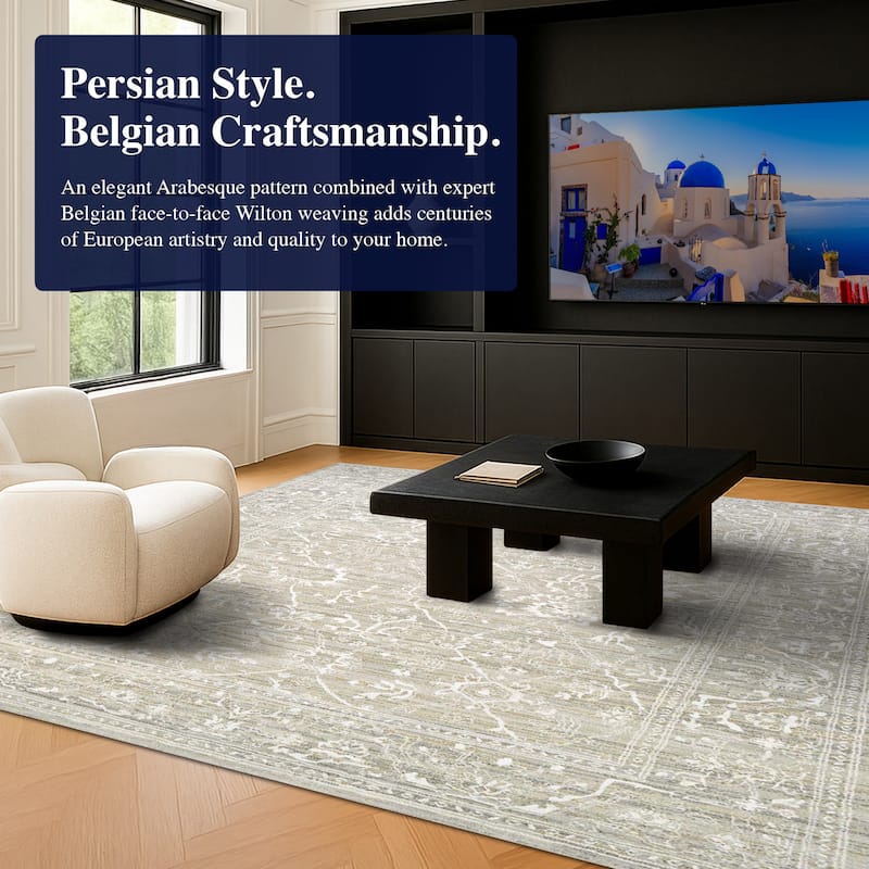 Dream Decor Rugs Delta Moresque Bone Floral Area Rug