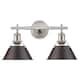 Option Pewter with Rubbed Brass Shades