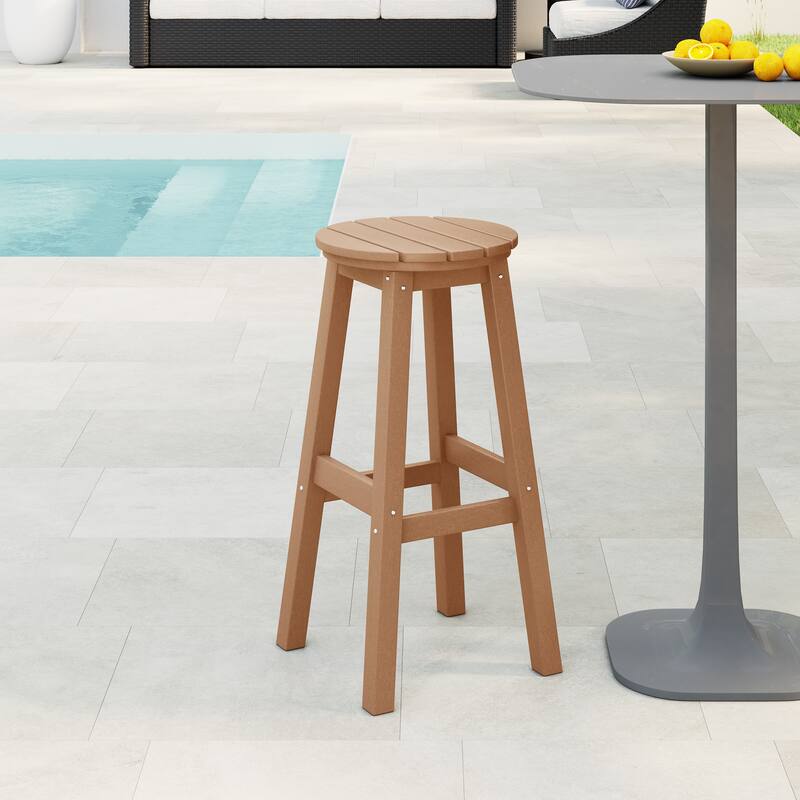 Laguna Hdpe All Weather Outdoor Patio 29" Round Bar Stool
