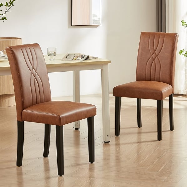 VECELO Upholstered Dining Chairs Set of 2/4/6, Fabric Dining Room