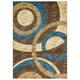 Orelsi Collection Abstract Area Rug - 8'1" x 10'5" - Beige/Blue