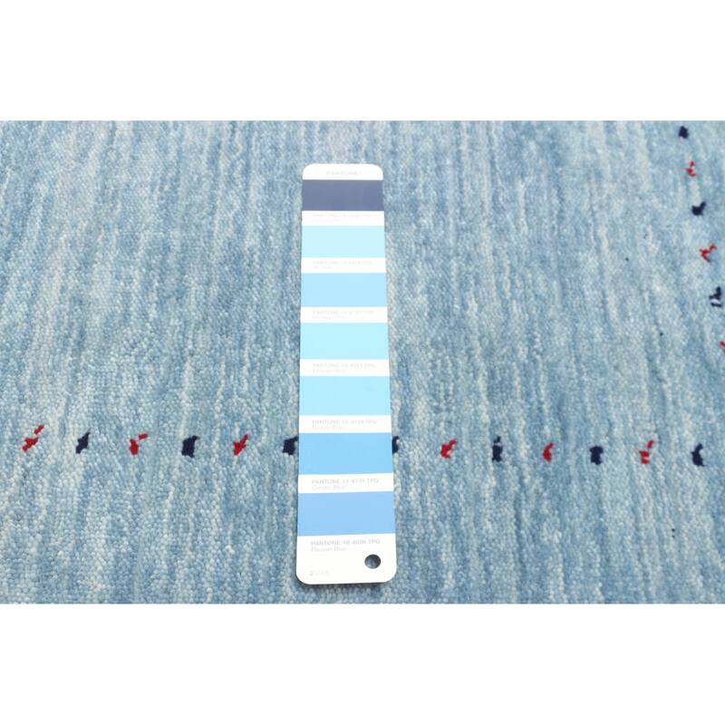 ECARPETGALLERY Hand Loomed Kashkuli Gabbeh Turquoise Wool Rug - 3'2 x 5'0