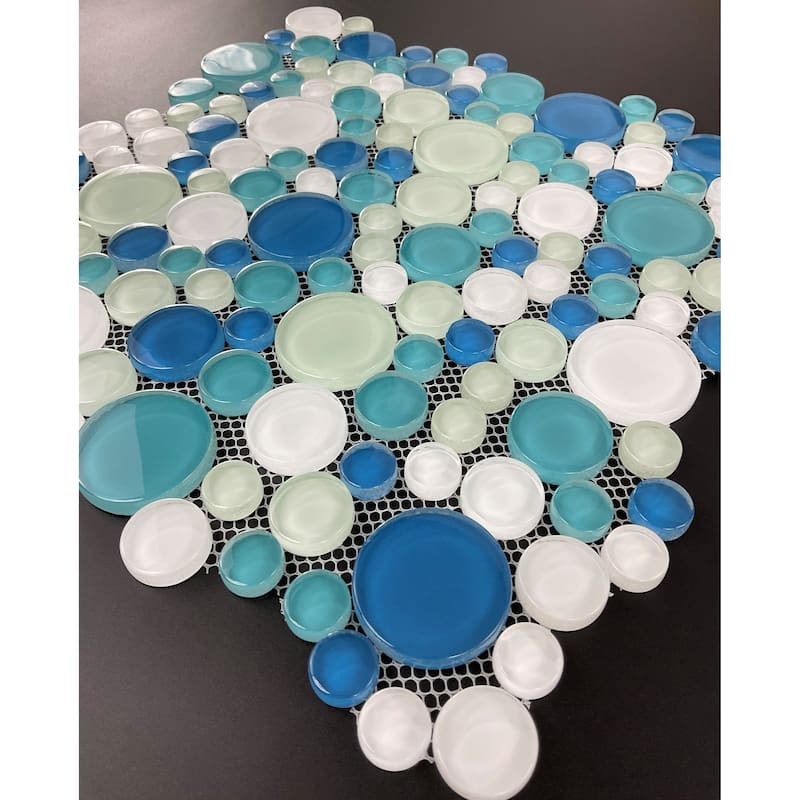 Random Size Bubble Round Glass Mosaic Wall Tiles