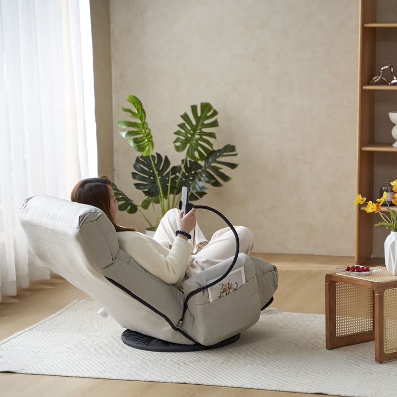 360 degree Swivel Adjustable Lounger with Phone Holder - Ergonomic Recliner for Living Room & Game Room Relaxation