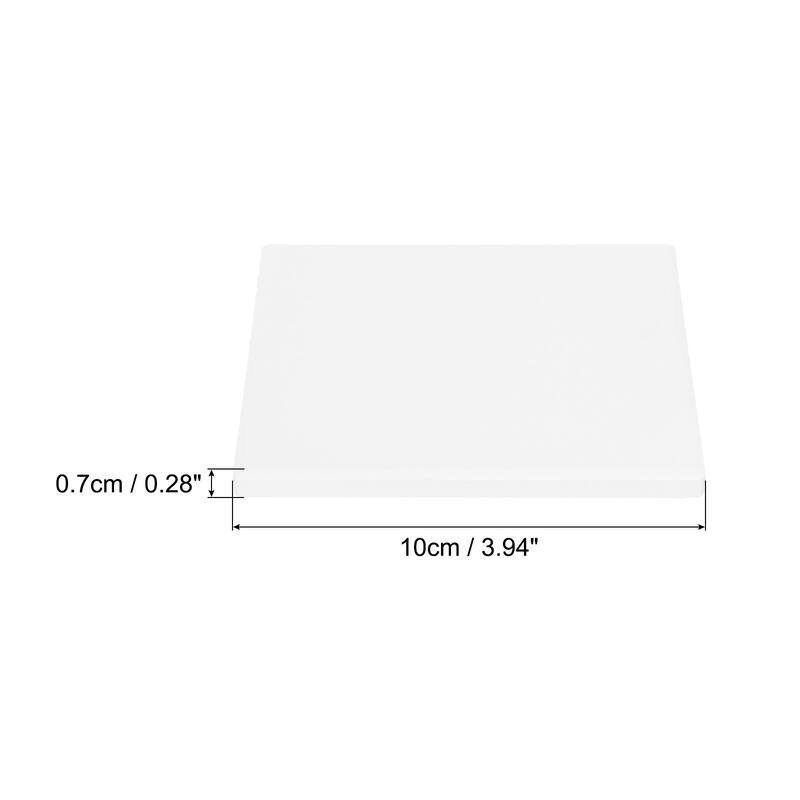 4Pcs White Marble Square Absorbent Coaster with Cork Backing Non-Slip 4inches. - White