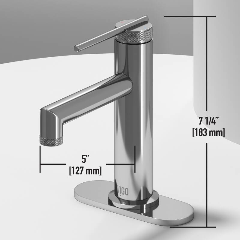 VIGO Sterling 7" H Single Handle Single Hole Bathroom Faucet