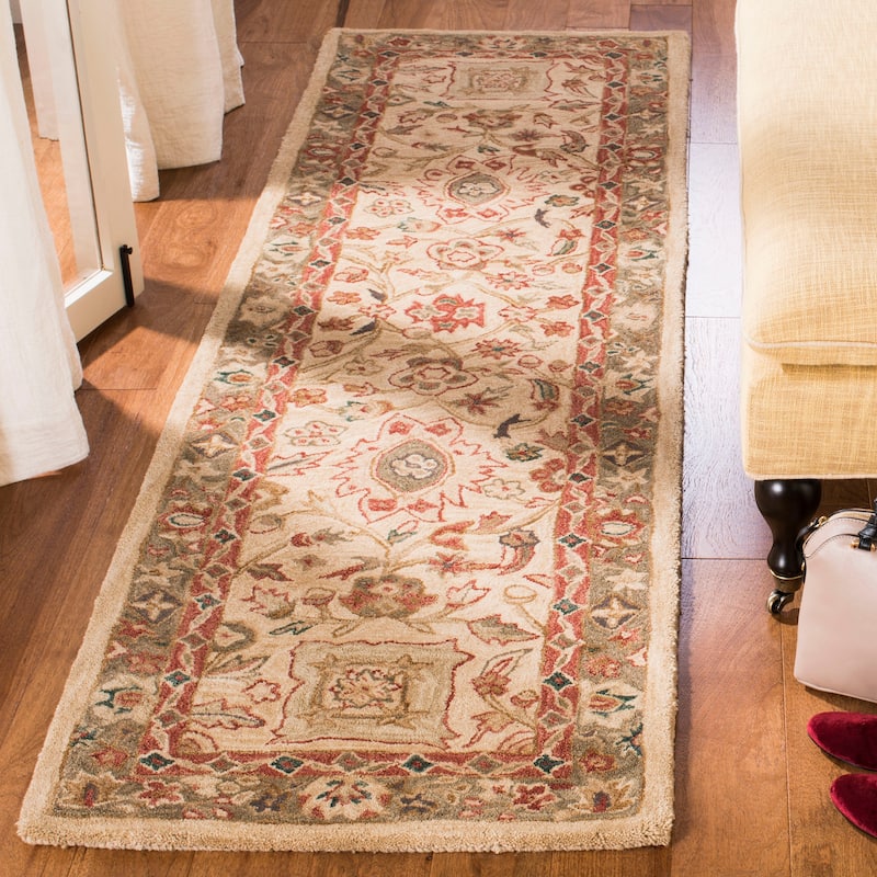 SAFAVIEH Handmade Anatolia Carol Traditional Oriental Hand-spun Wool Rug