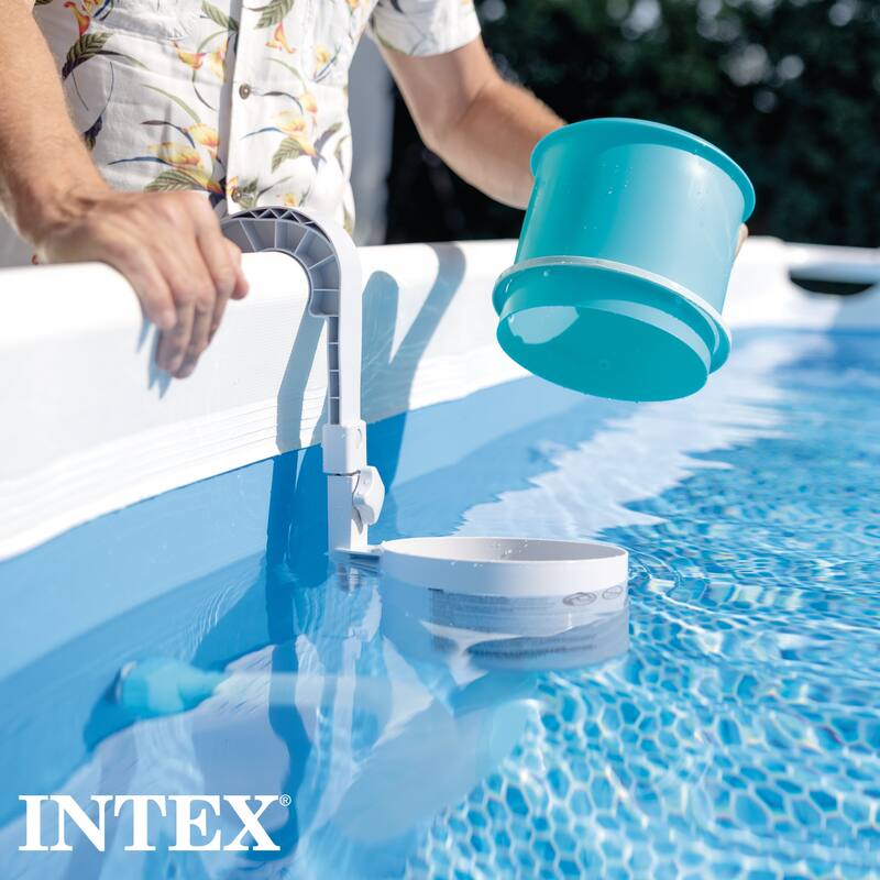 Intex Deluxe 800 GPH+ Wall-Mounted Swimming Pool Surface Automatic Skimmer - 4.1