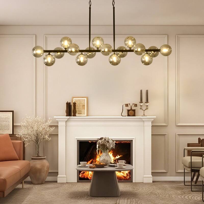 Mid Century Modern Chandelier Sputnik Liner Pendant Light Fixture