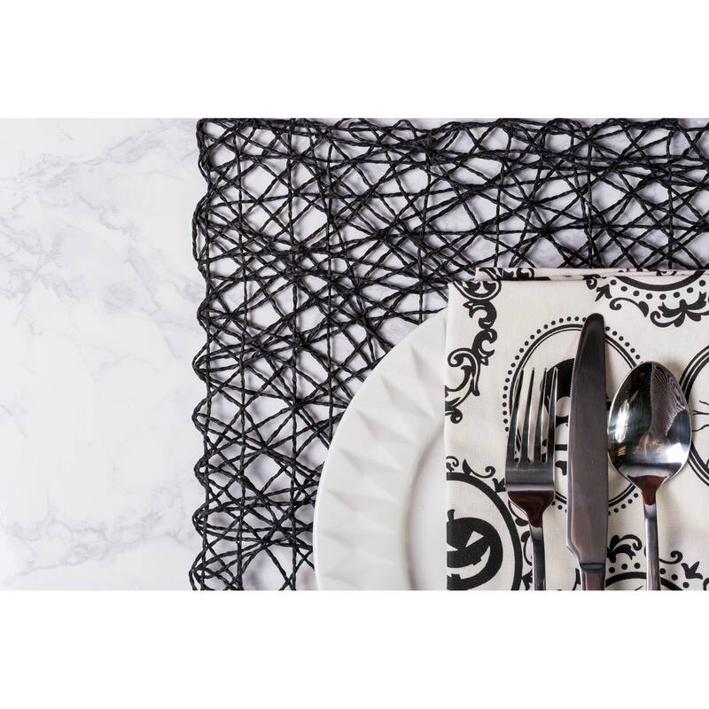 Design Imports Woven Paper Kitchen Placemat Set (Set of 6)