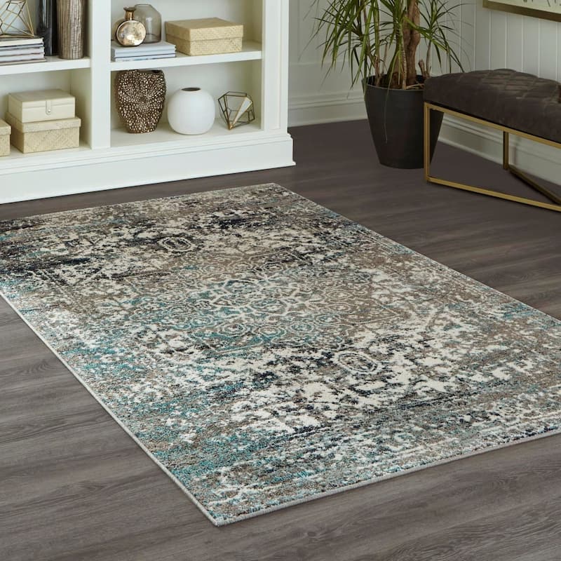 Traditional Brenda Collection Area Rug - Gray - 10'x13'