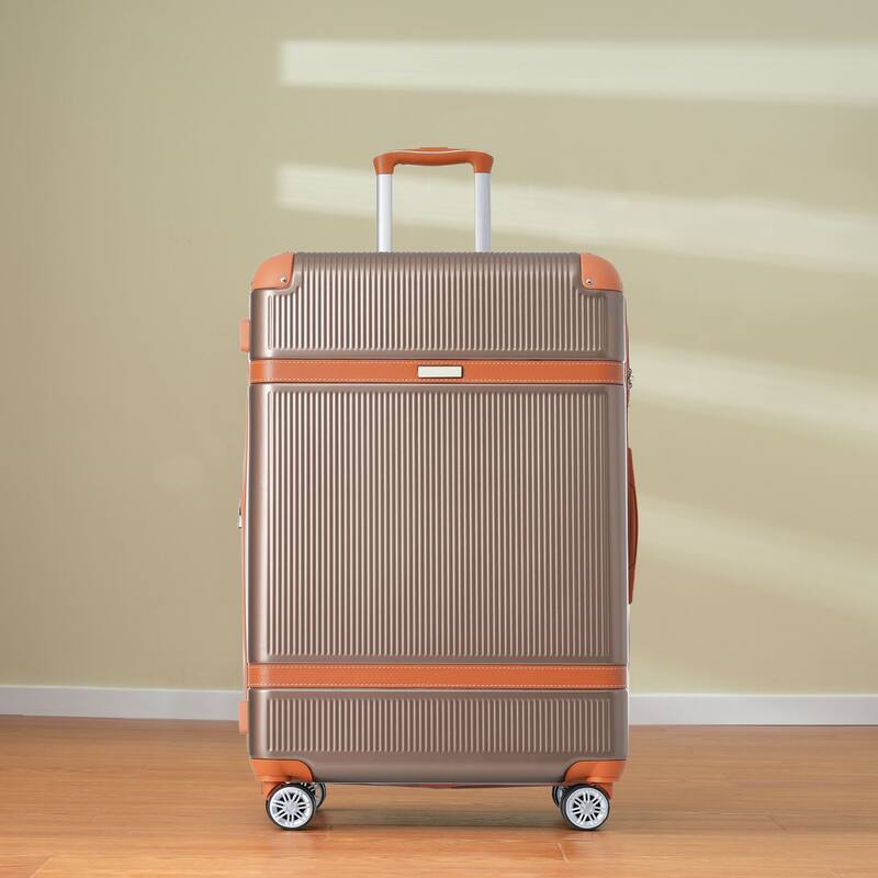 3 Piece Hardside Lightweight Luggage Sets with Double Spinner 8 Wheels and TSA Lock