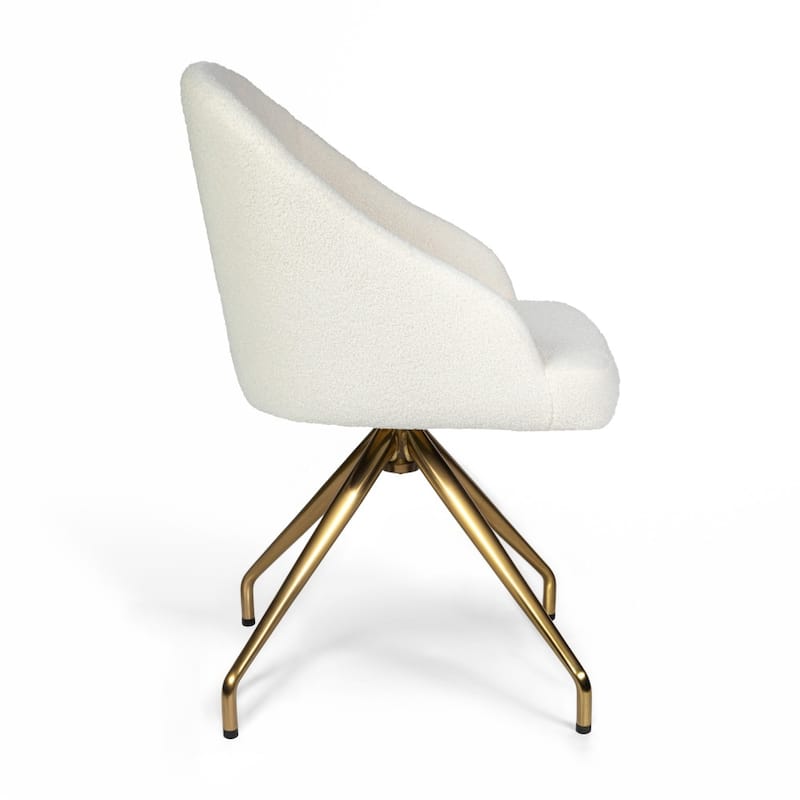 Martha Stewart Upholstered Stationary Swivel Home Office Chair