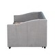 preview thumbnail 14 of 14, Twin Size Velvet Daybed Frame with Trundle - Grey