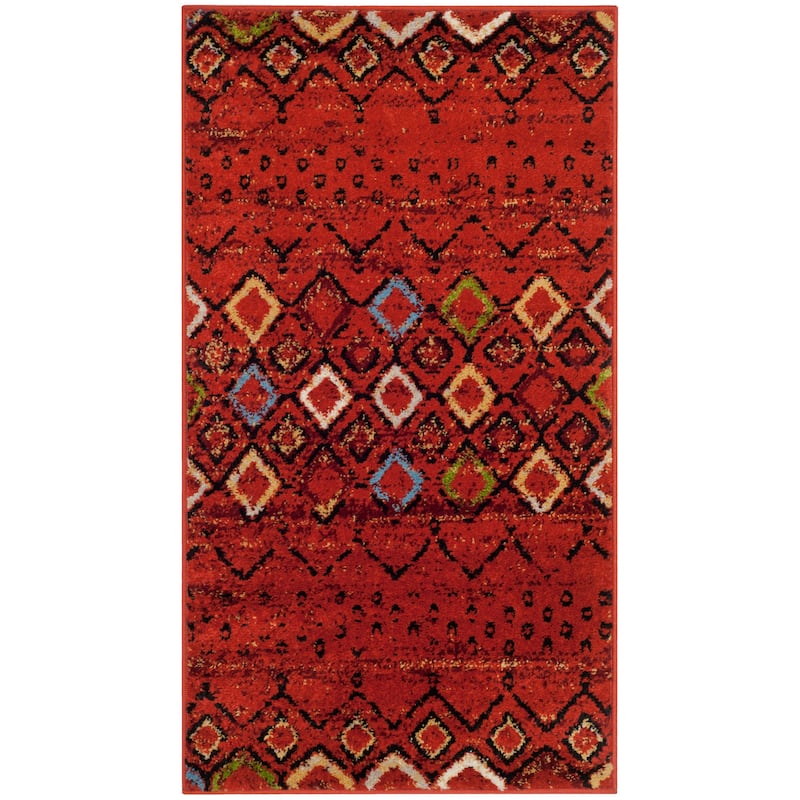 SAFAVIEH Amsterdam Bridget Moroccan Boho Rug - 2'3" x 4' - Terracotta/Multi - Rectangle