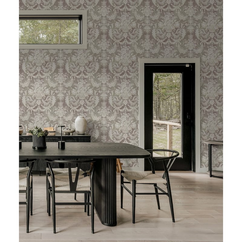 Seabrook Designs Drusilla Floral Vase Unpasted Wallpaper
