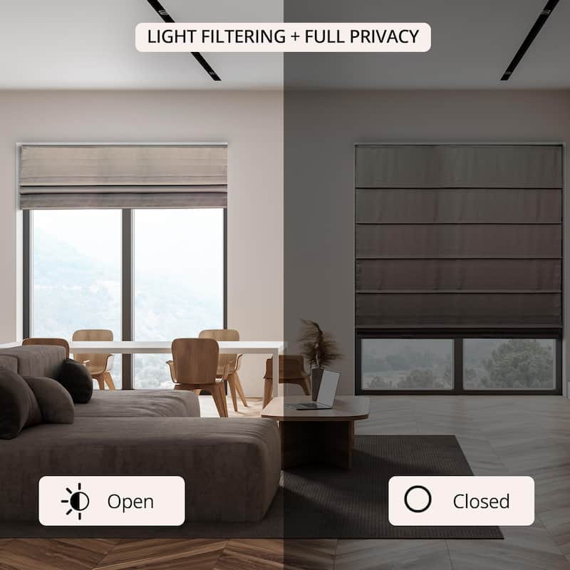 CHICOLOGY Cordless Roman Shades Style and Privacy