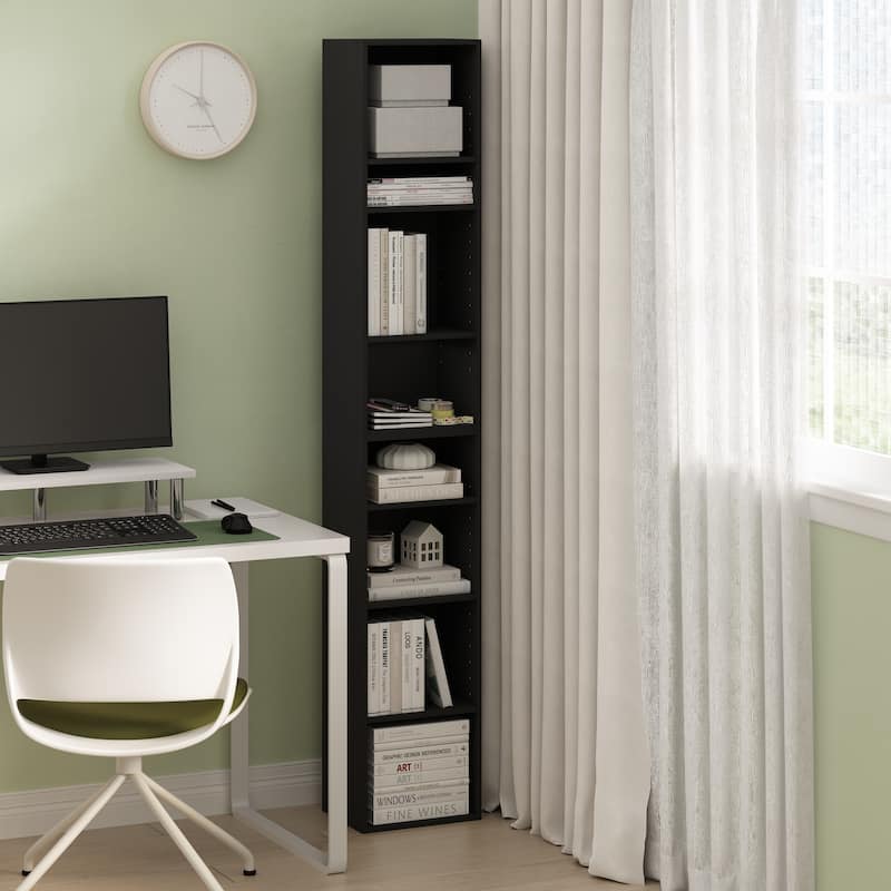 Furinno Pasir 8-Tier Open Shelf Bookcase, Blackwood