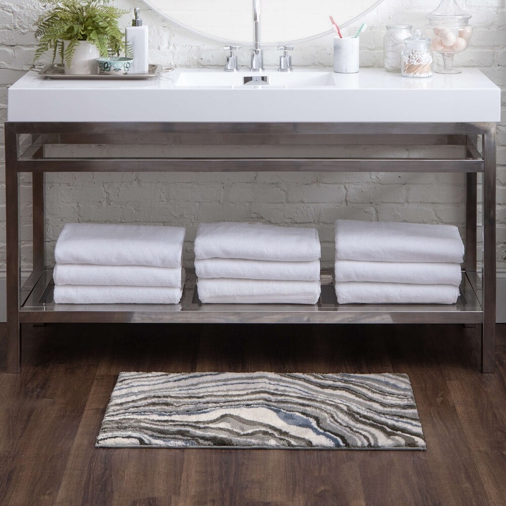 Beach Stripe Indigo/White Washable Bathroom Rug Set - On Sale - Bed Bath &  Beyond - 26636948