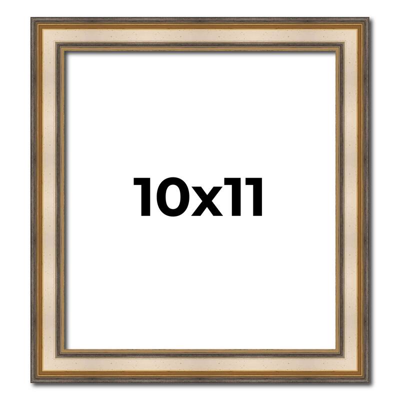 10x11 Frame Gold Solid Wood Shadow Box Width 1.5 Inches | Interior Frame Depth 2 3/8 Inches
