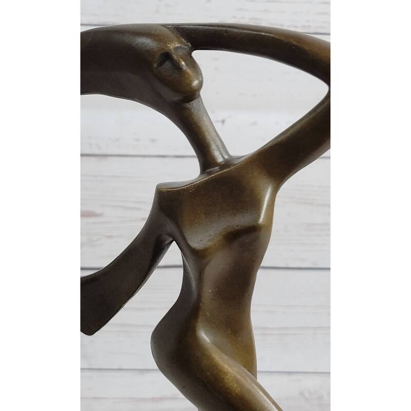 Abstract Surrealist Female Figure Modern Art Bronze Sculpture Statue Original Art