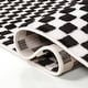 preview thumbnail 17 of 23, JONATHAN Y Sofia High-Low Modern Minimalist Checkered Monotone Ivory/Cream Indoor/Outdoor Rug