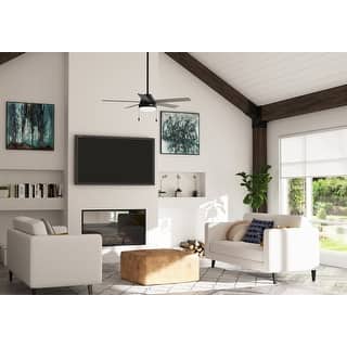Hunter 44" Sawyer Ceiling Fan with LED Light and Pull Chain - Casual, Transitional - SureSpeed Technology!